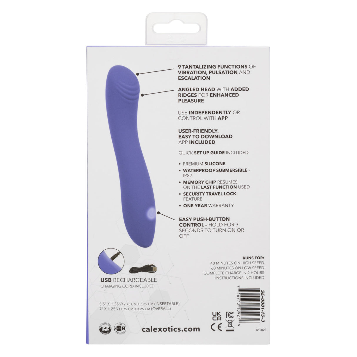 Contoured "G" Vibrator Connect - Boutique Séduction