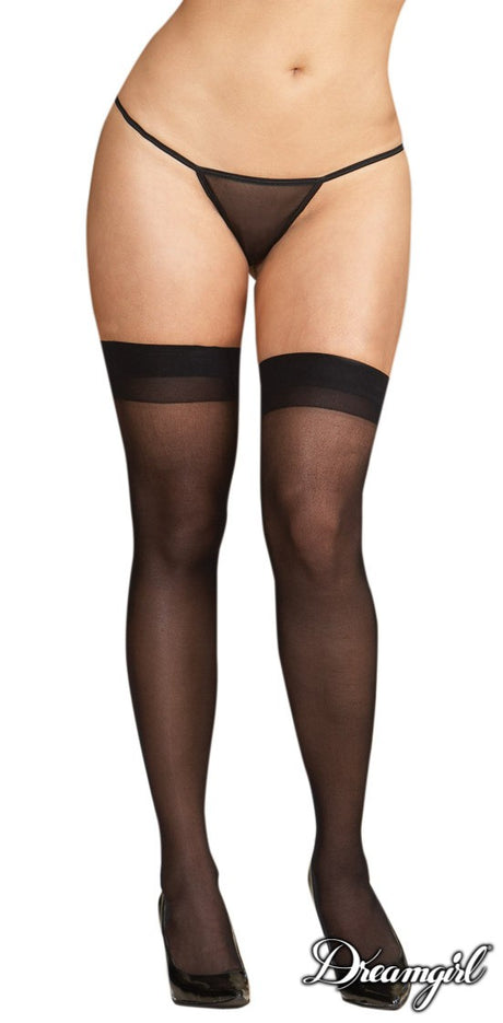 Sheer Thigh High Stocking with Back Seam Dreamgirl International - Boutique Séduction