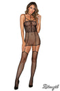 Strappy fishnet garter dress Dreamgirl International - Boutique Séduction