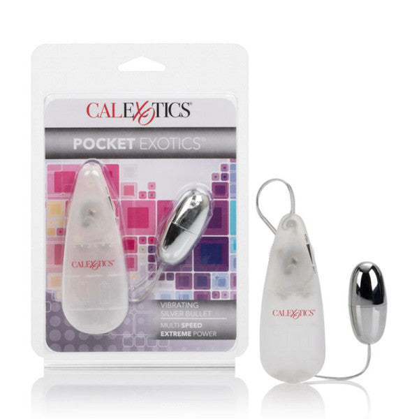 Vibrating Silver Bullet Pocket Exotics - Boutique Séduction