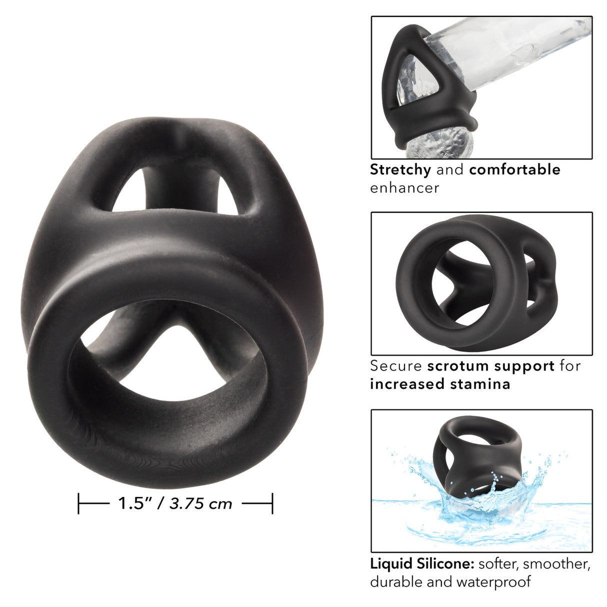 Alpha Liquid Silicone Dual Cage & Ring Calexotics - Boutique Séduction