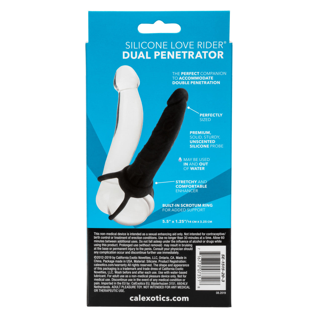 Silicone Love Rider Dual Penetrator Calexotics - Boutique Séduction