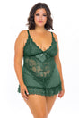 Valentine Lace and Mesh Babydoll Oh La La Cheri - Boutique Séduction