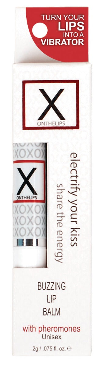 X On The Lips Buzzing Lip Balm with Pheromones Sensuva - Boutique Séduction