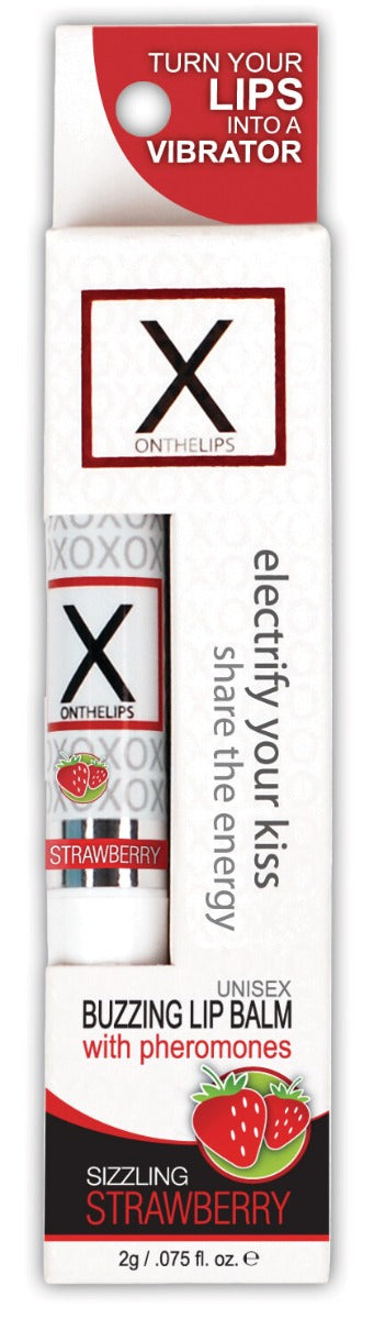 X On The Lips Buzzing Lip Balm with Pheromones Sensuva - Boutique Séduction