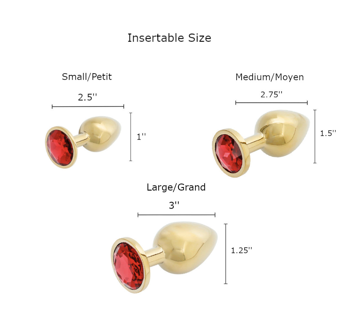 Gold Butt Plug Adore U - Anal Luxure - Boutique Séduction