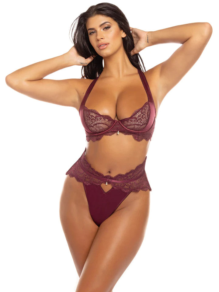 Sadie Lace & Satin 2Pcs Set Oh La La Cheri - Boutique Séduction