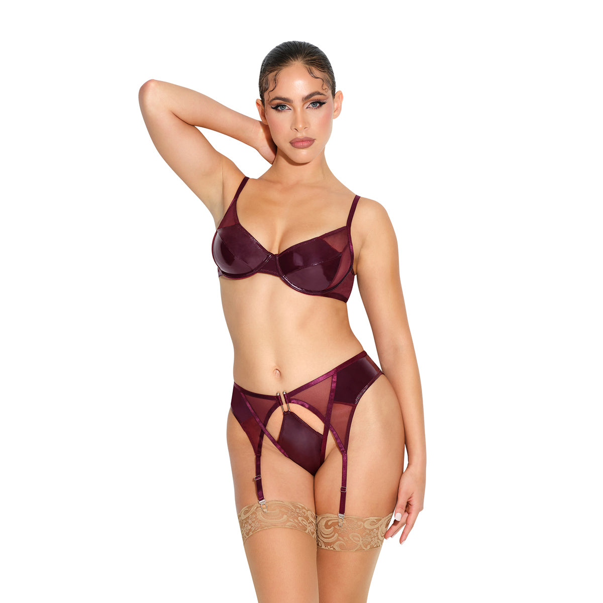 Damsel Fetish Vinyl Bra Set