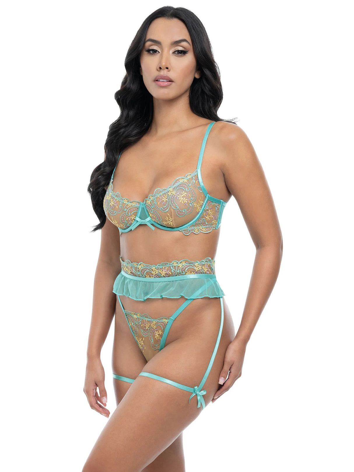 Krislyn Ruffle Lace 3Pc Set Oh La La Cheri - Boutique Séduction