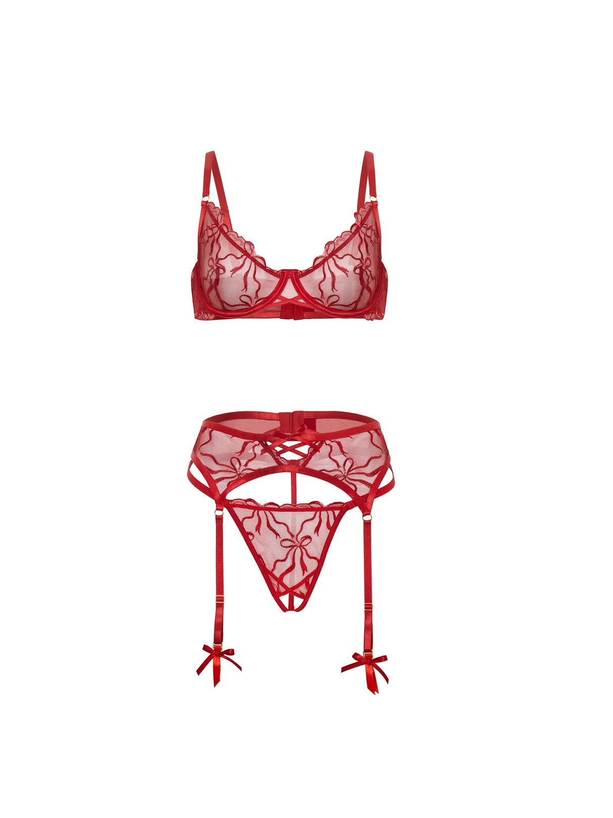 Mariah 3Pc Sheer Set