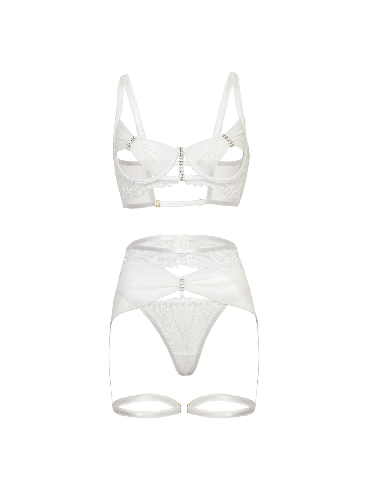 Clarinda Ensemble de Soutien-Gorge 3Pc Peek-A-Boo