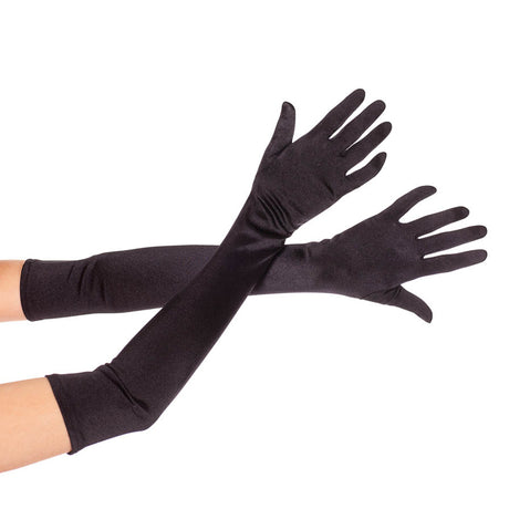 Extra Long Satin Gloves Music Legs - Boutique Séduction