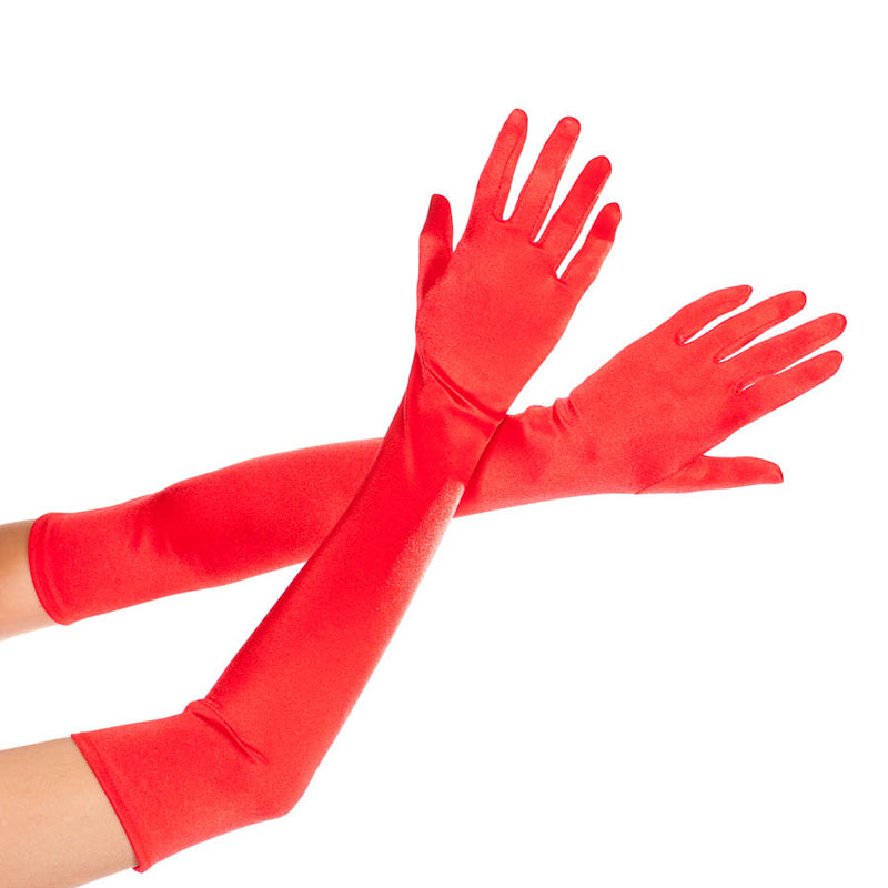 Extra Long Satin Gloves Music Legs - Boutique Séduction