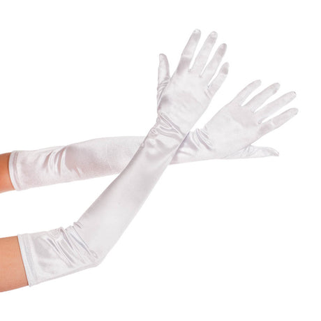 Extra Long Satin Gloves Music Legs - Boutique Séduction