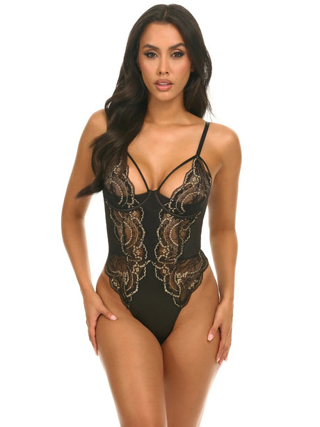 Dakota Cage Lace Teddy Oh La La Cheri - Boutique Séduction