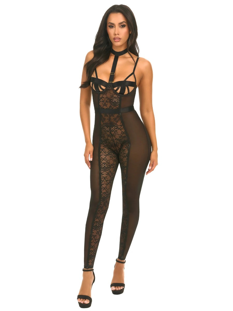 Sia Cage Lace Catsuit Oh La La Cheri - Boutique Séduction
