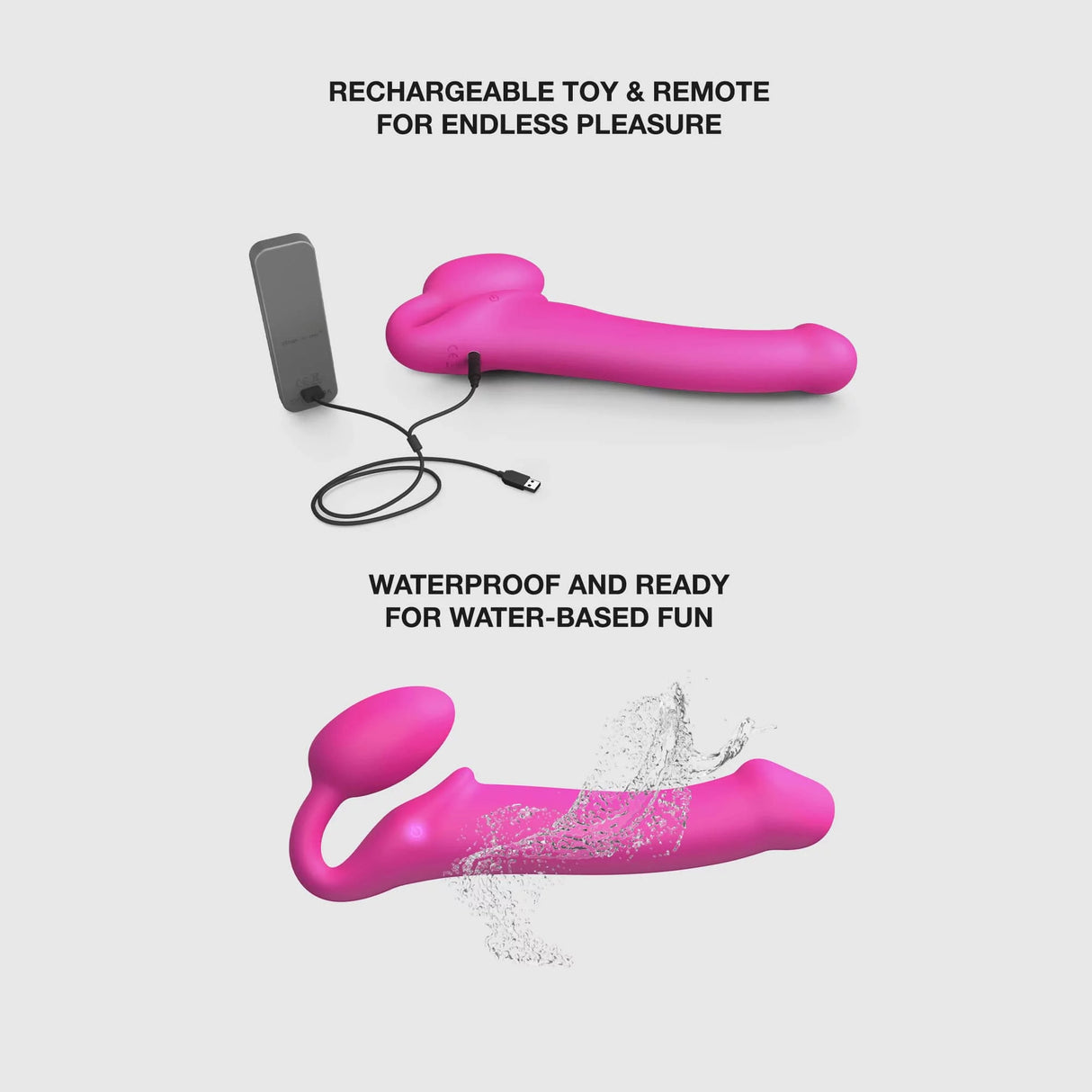3-Motor Vibrating Bendable Strap-On Strap-on-me - Boutique Séduction