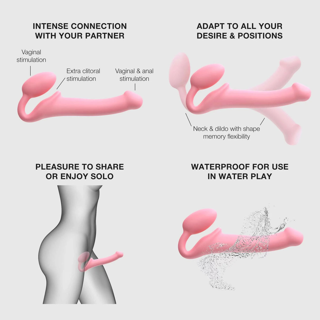 Silicone Bendable Strap-On Strap-on-me - Boutique Séduction