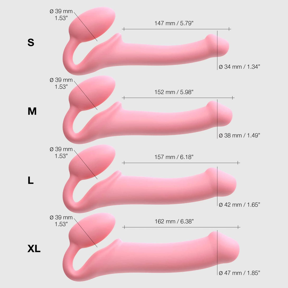 Silicone Bendable Strap-On Strap-on-me - Boutique Séduction