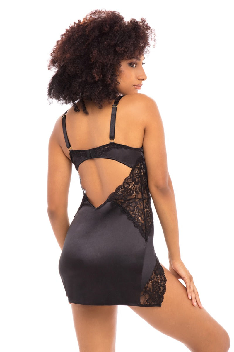 Allegra Satin and Lace Babydoll Oh La La Cheri - Boutique Séduction