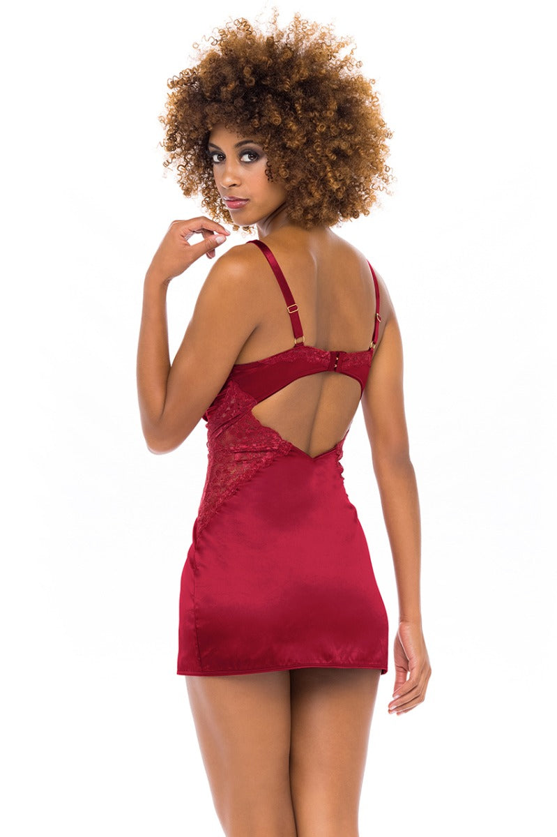 Allegra Satin and Lace Babydoll Oh La La Cheri - Boutique Séduction