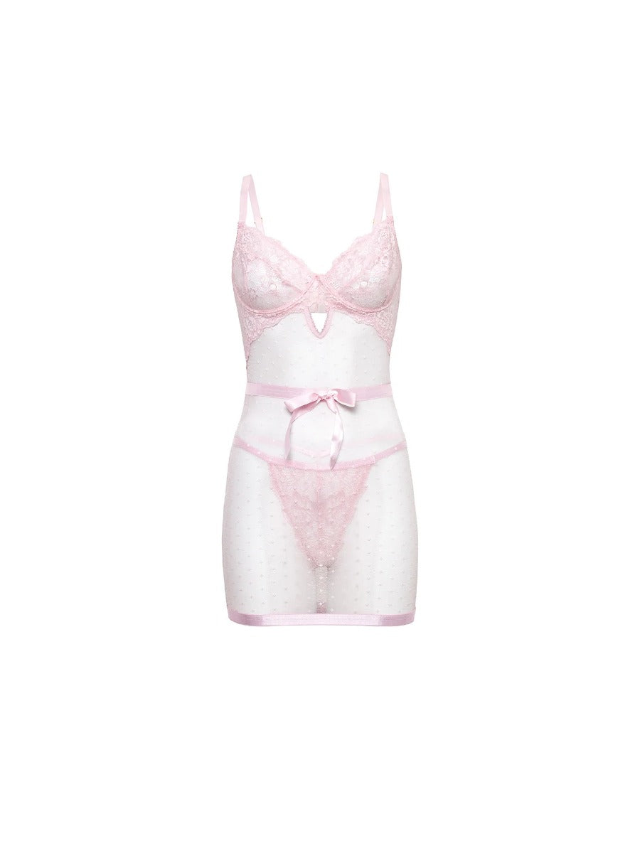 Josie Bow Lace Babydoll Dress Oh La La Cheri - Boutique Séduction