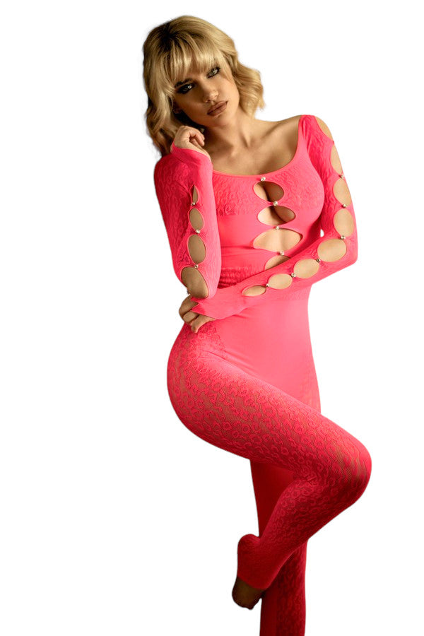 Prey on Me Leopard Footless Jumpsuit Killer Legs - Boutique Séduction