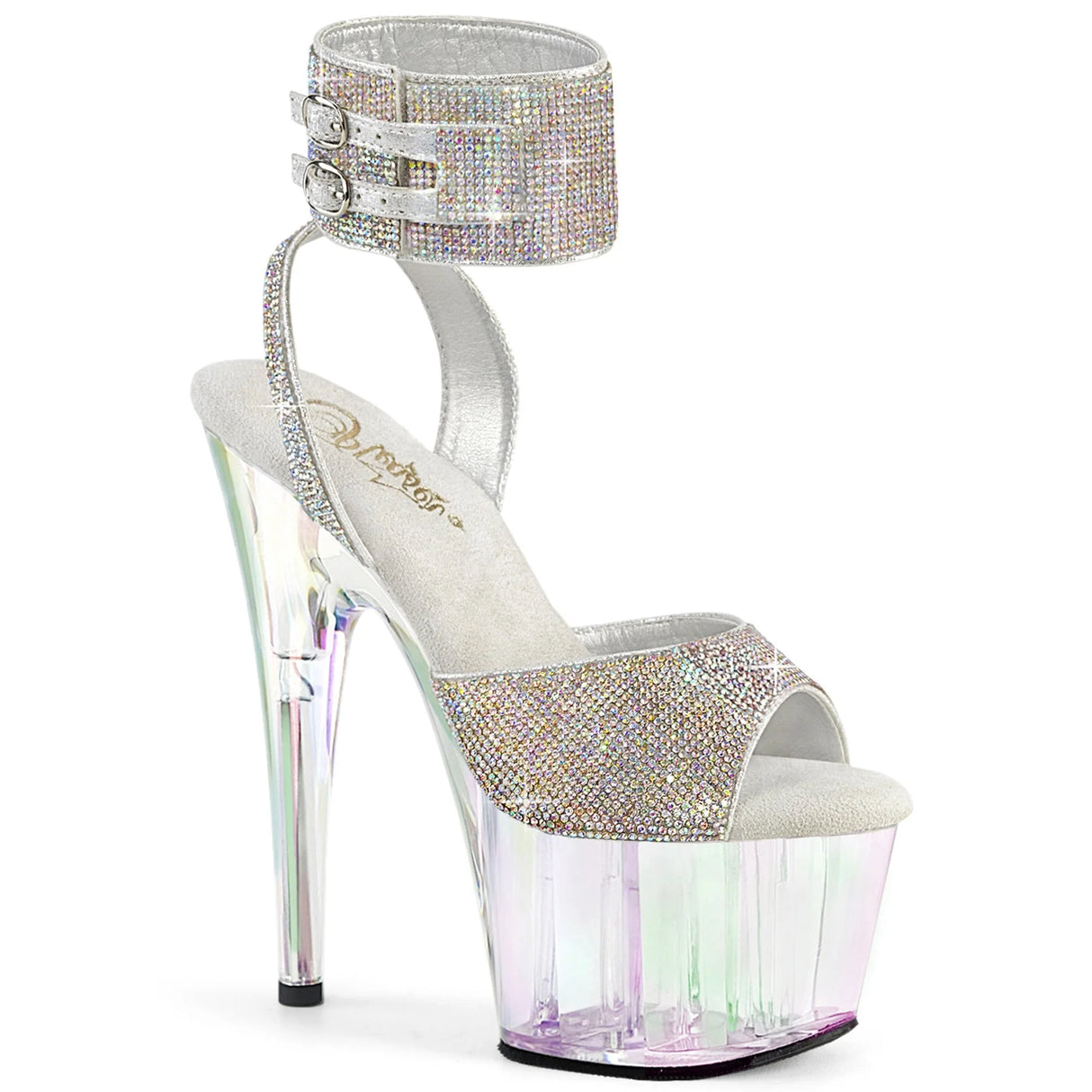 Platform Sandals 7" Heels with Rhinestone Pleaser Shoes - Boutique Séduction