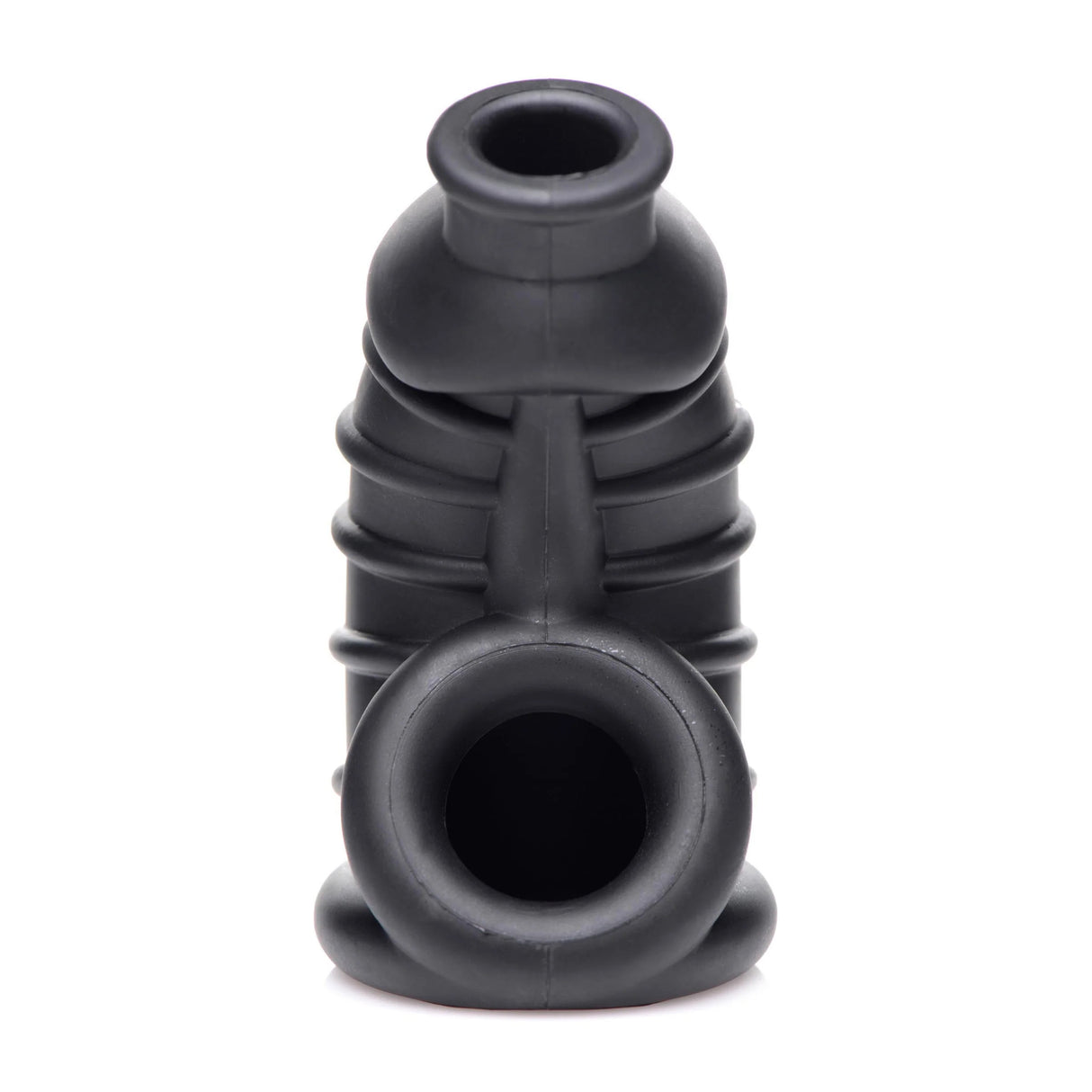 Master Series - Dark Chamber Silicone Chastity Cage - Boutique Séduction