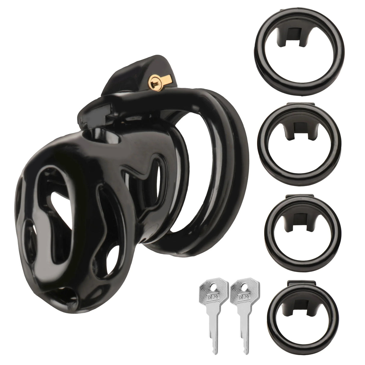 Master Series - Hard Stop Double Ring Chastity Cage - Boutique Séduction