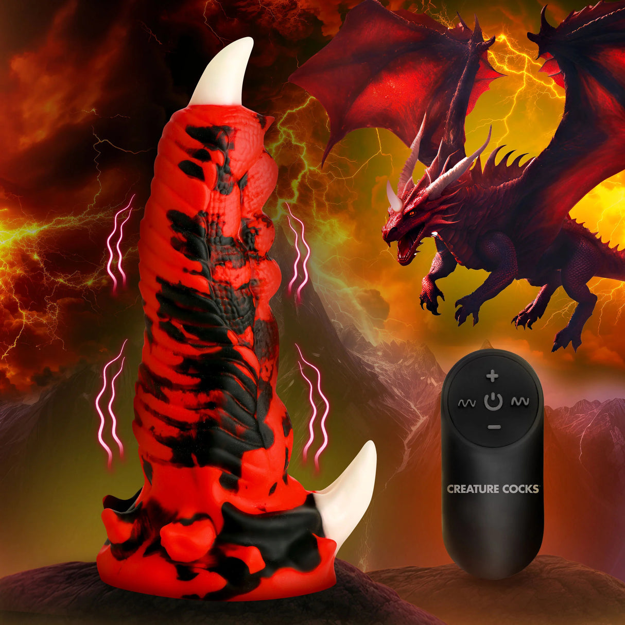 Red Talon Dildo Vibrant en Silicone