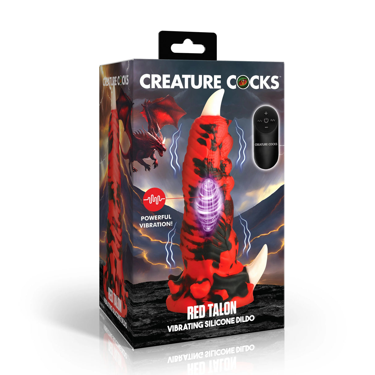 Red Talon Dildo Vibrant en Silicone