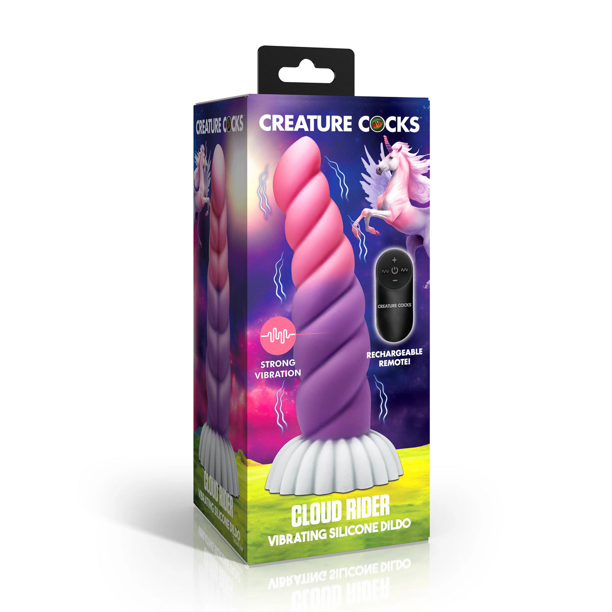 Cloud Rider Vibrating Silicone Dildo