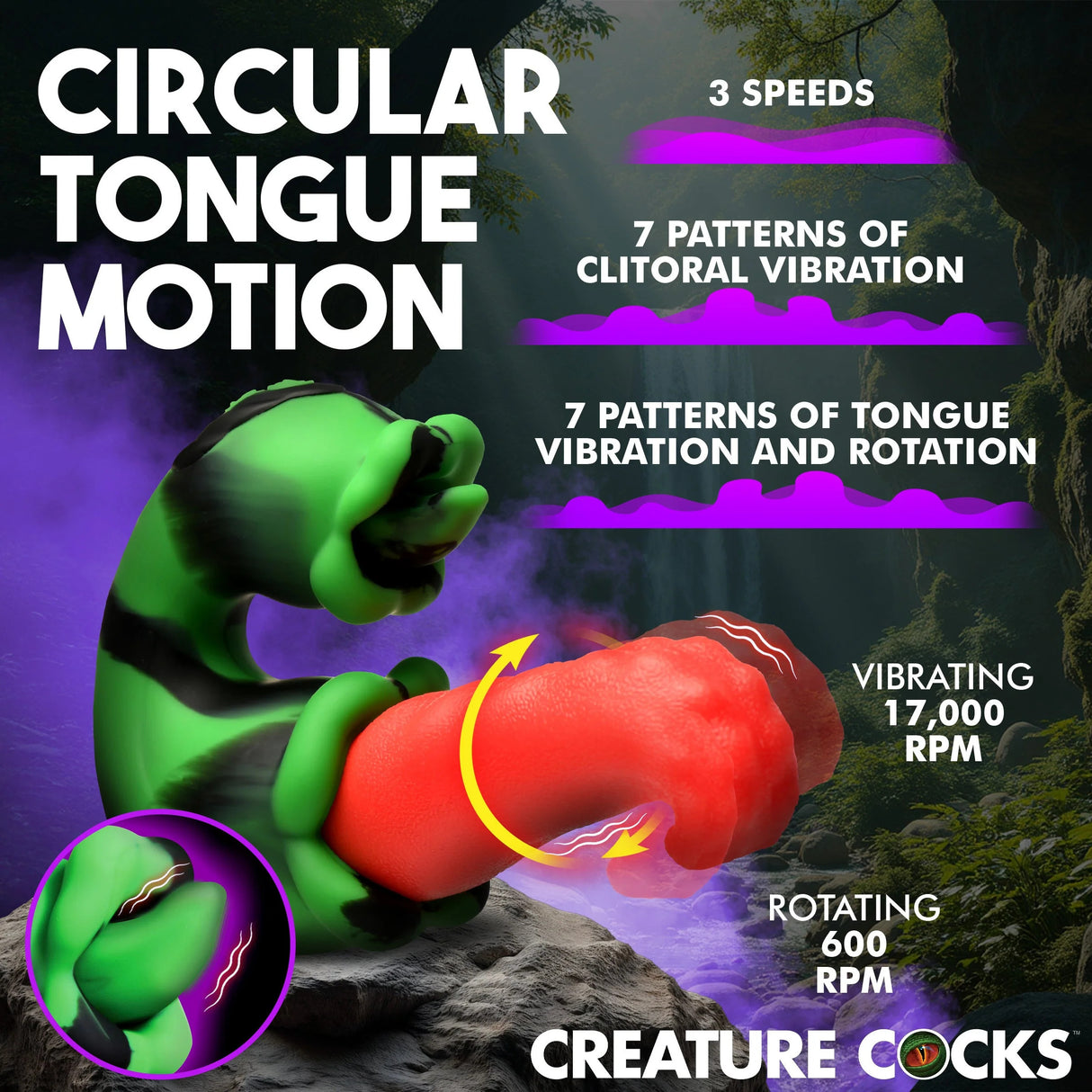 Tongue Lasher Vibrateur en Silicone