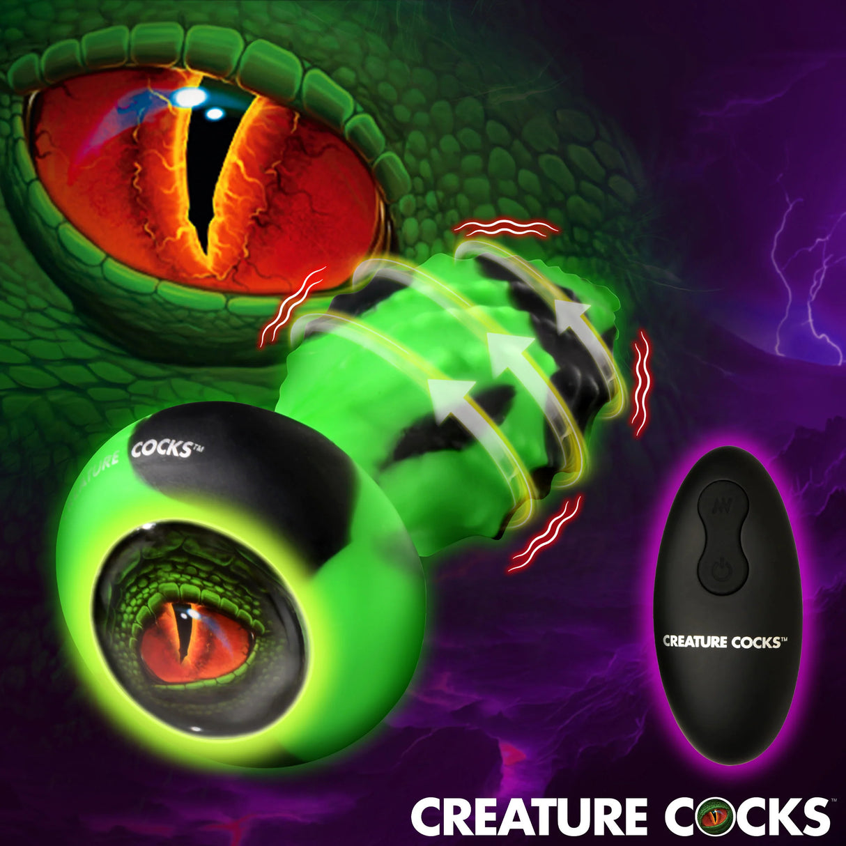 Eye Of The Spawn Vibrating & Squirming Butt Plug