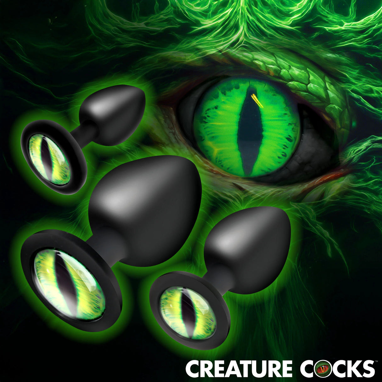 Creature Eyes Silicone Butt Plug Set