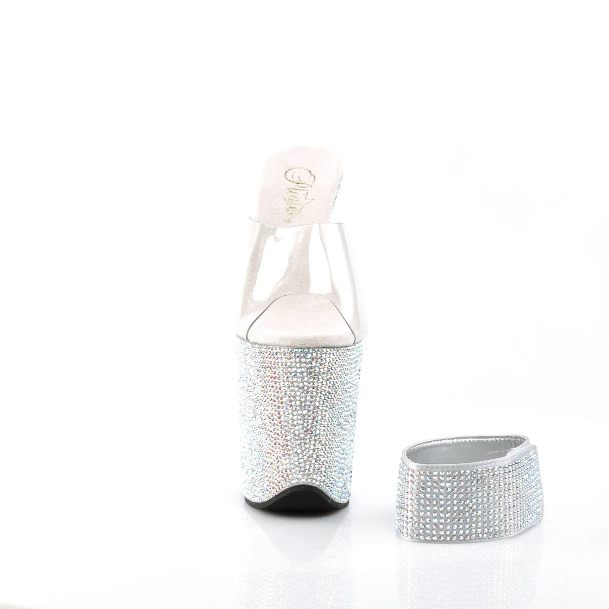 Platform Sandals Bejeweled 8" Heel Pleaser Shoes - Boutique Séduction