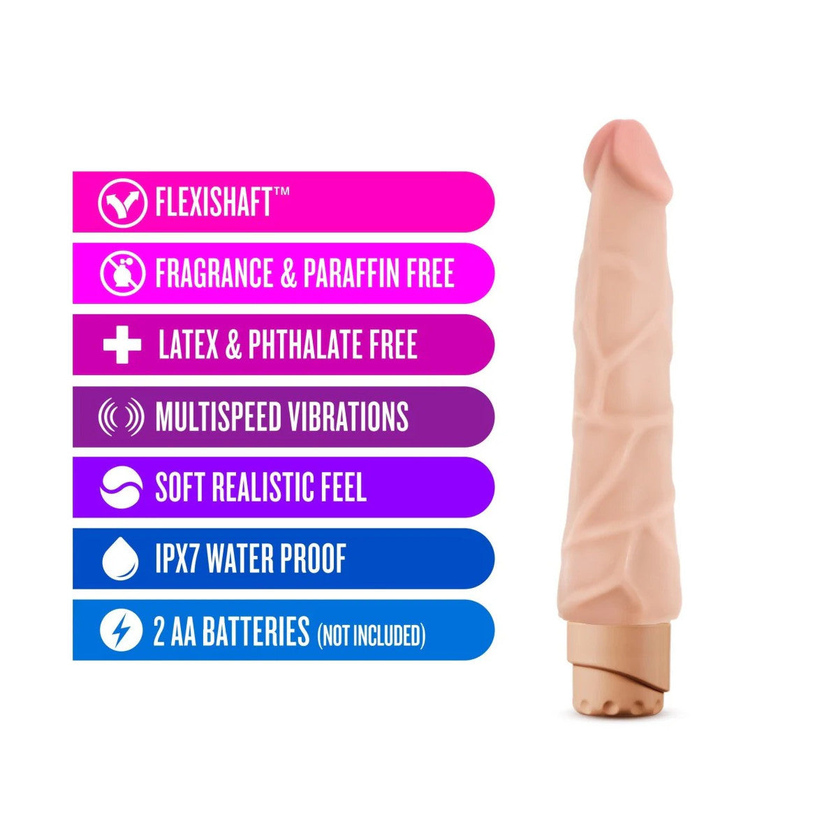 Dr. Skin - Vibe1 9in Realistic Vibrator - Boutique Séduction
