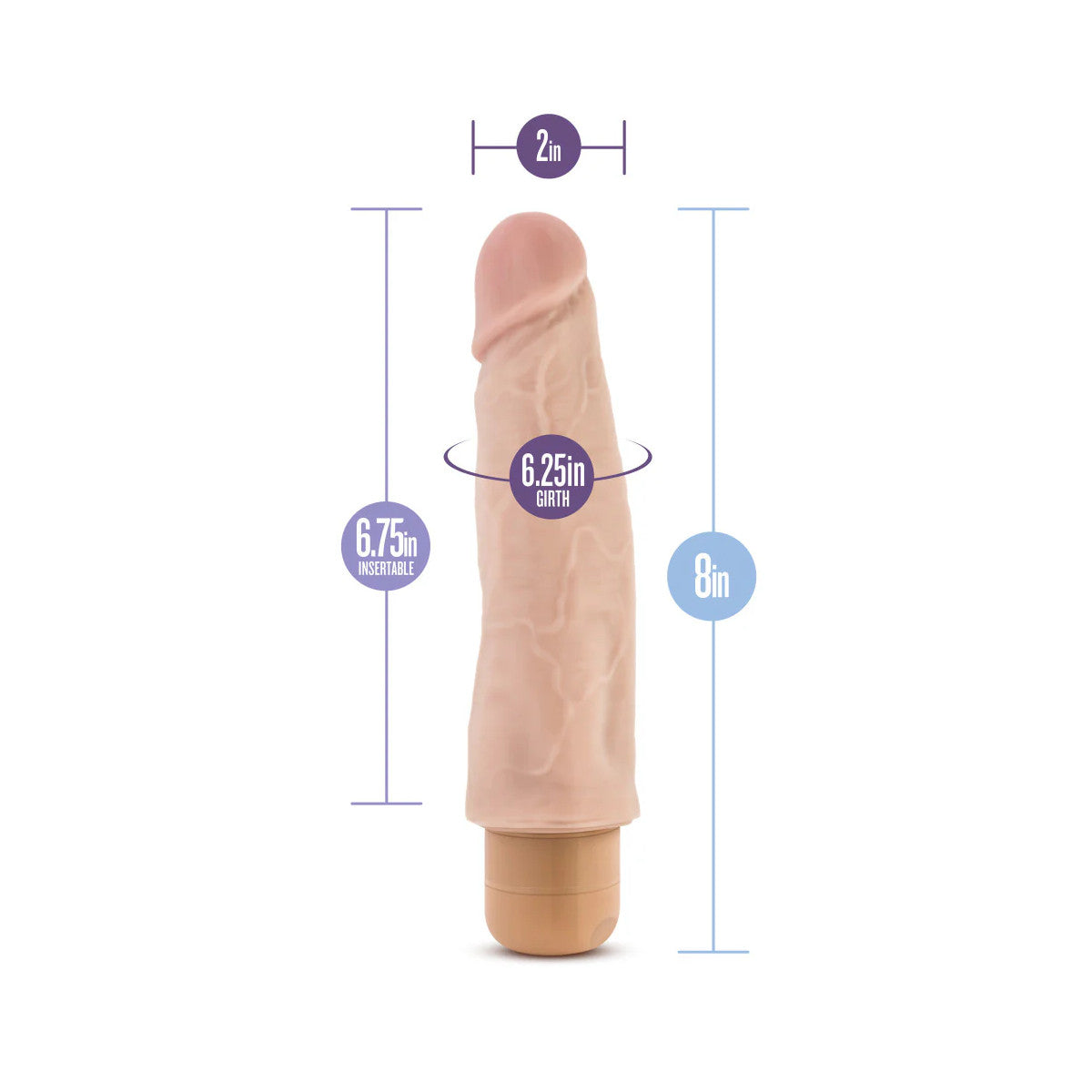 Dr. Skin - Vibe14 8in Realistic Vibrator - Boutique Séduction