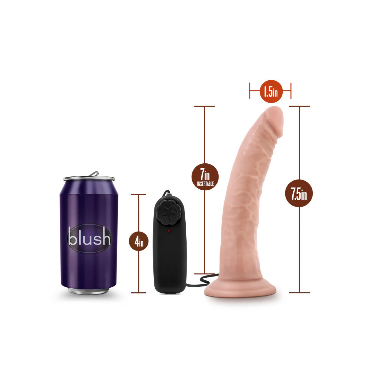 Dr. Dave 7in Vibrating Dildo