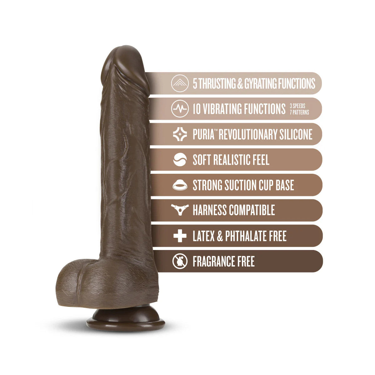 Dr. Skin - Dr. Murphy 8.75 Inch Thrusting & Vibrating Dildo - Boutique Séduction