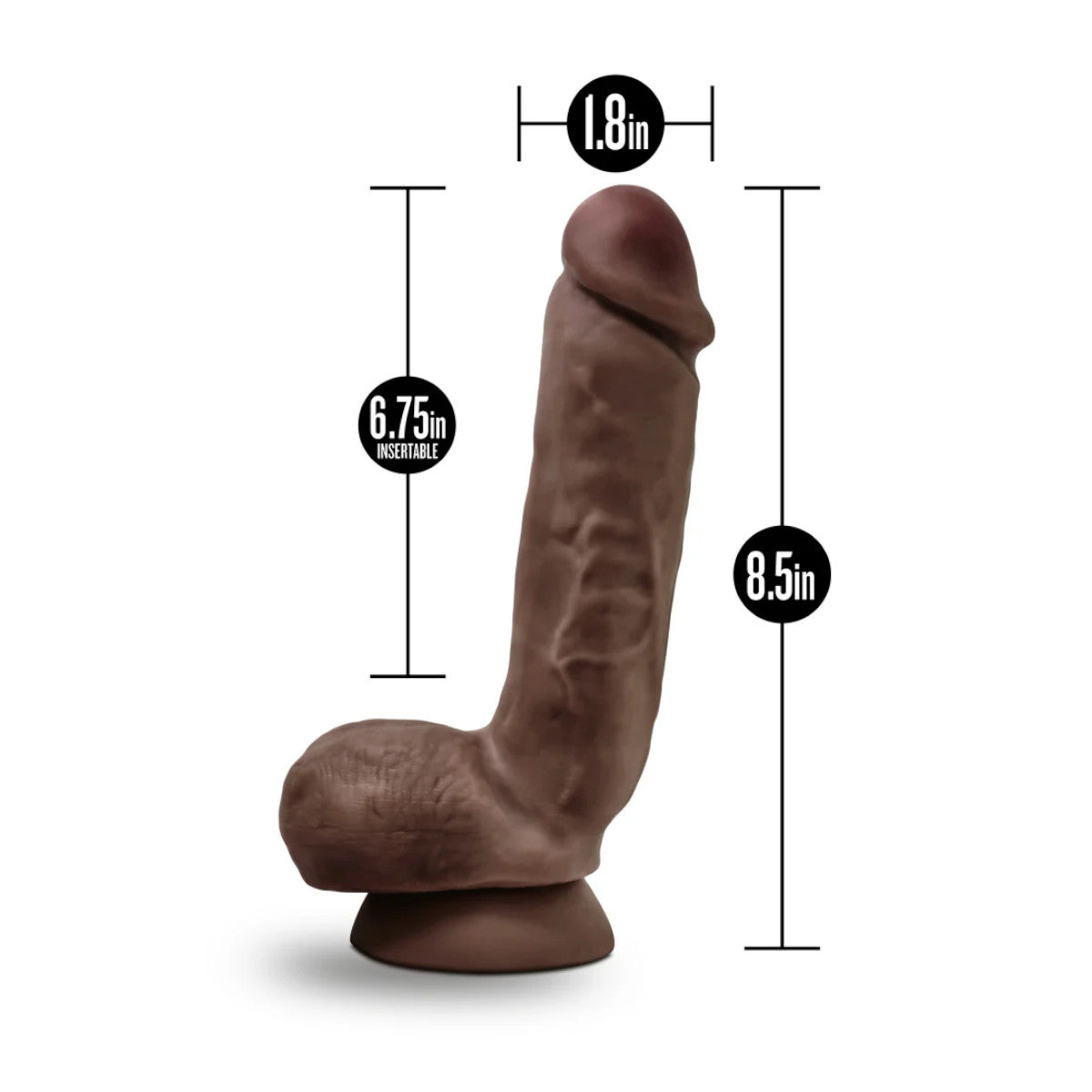Dr. Skin - 8.5in Self-Lubricating Dildo with Balls - Boutique Séduction