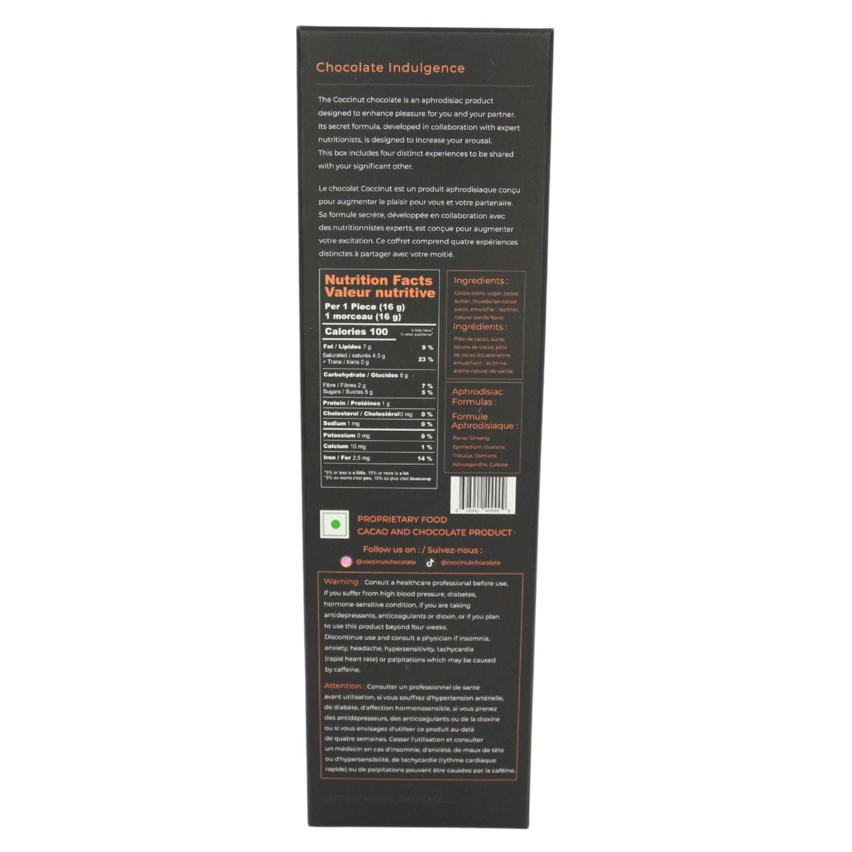 Aphrodisiac Gourmet Chocolat Coccinut - Boutique Séduction