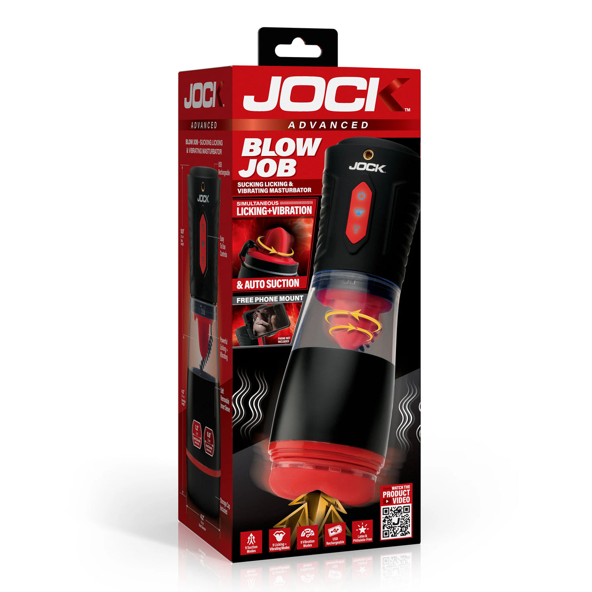 Masturbateur Blow Job à Succion, Léchage & Vibration