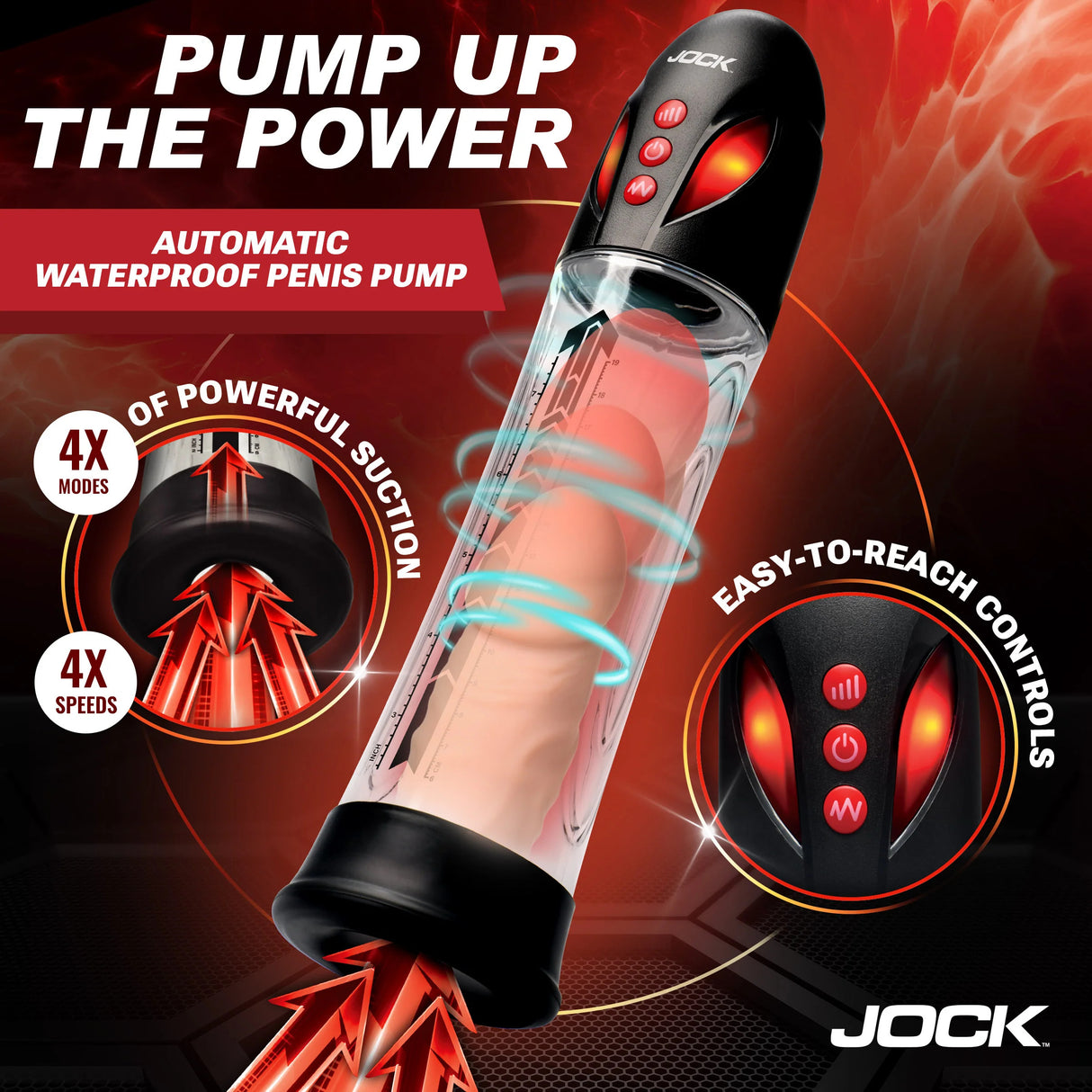 Pompe à Pénis Power Up Automatique & Étanche