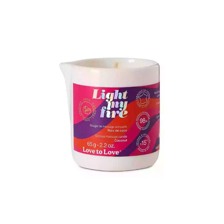 Light My Fire Sensual Massage Candle Love to Love - Boutique Séduction