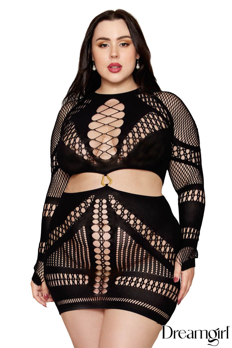 Dreamgirl International - Long Sleeve Chemise - Boutique Séduction