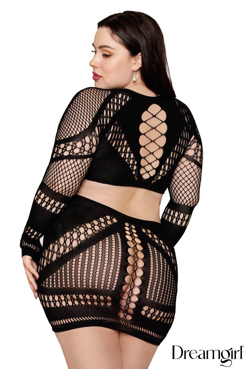 Dreamgirl International - Long Sleeve Chemise - Boutique Séduction