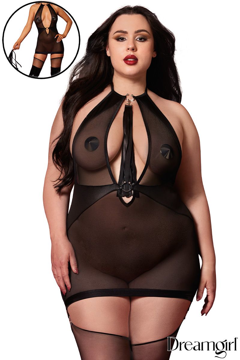 Dreamgirl International - Flogger Garter Slip - Boutique Séduction