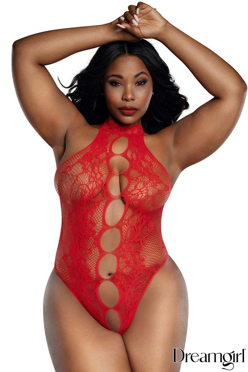 Dreamgirl International - Cutout Net Teddy - Boutique Séduction